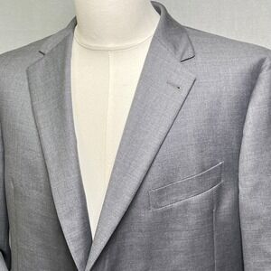 Joseph Abboud Sport Coat Men's Grey Wool Super 100s Suit Jacket Blazer 44S 42R